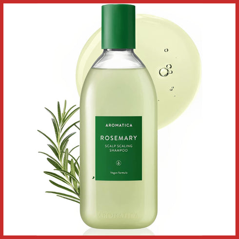 Șamponul Aromatica cu rozmarin pentru scalp exfoliază delicat și stimulează creșterea părului. Formulă vegană fără sulfați pentru un scalp curat și sănătos.